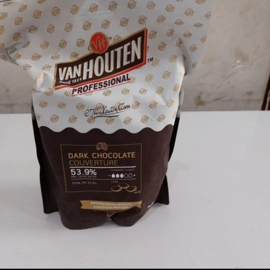 

Ready Stok" Coklat Couverture Dark Van Houten 53.9%1.5Kg