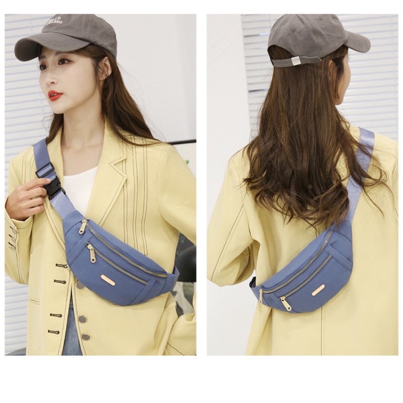 HOT DEALS Tas Pinggang Wanita import Selempang Dada Waistbag Premium ORI waterproof model O