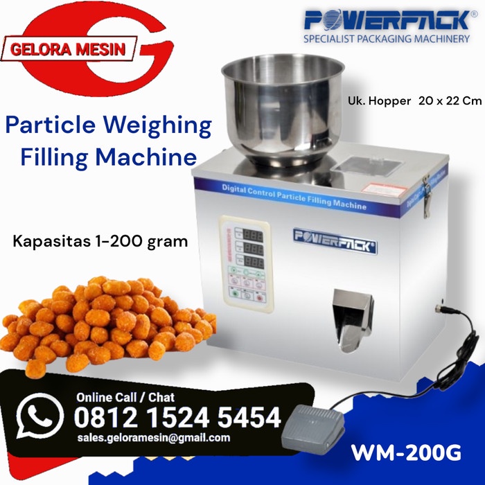 

WM-200G Mesin Pengisi Bubuk Powder & Granule Timbangan Bubuk POWERPACK