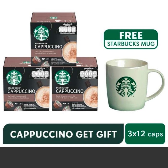 

3 Box Starbucks Cappuccino By Dolce Gusto Free Gift