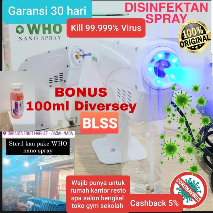 Terbagus Nano Spray Gun Steam Virus Alat Mesin Fogging Disinfectant Anti Virus