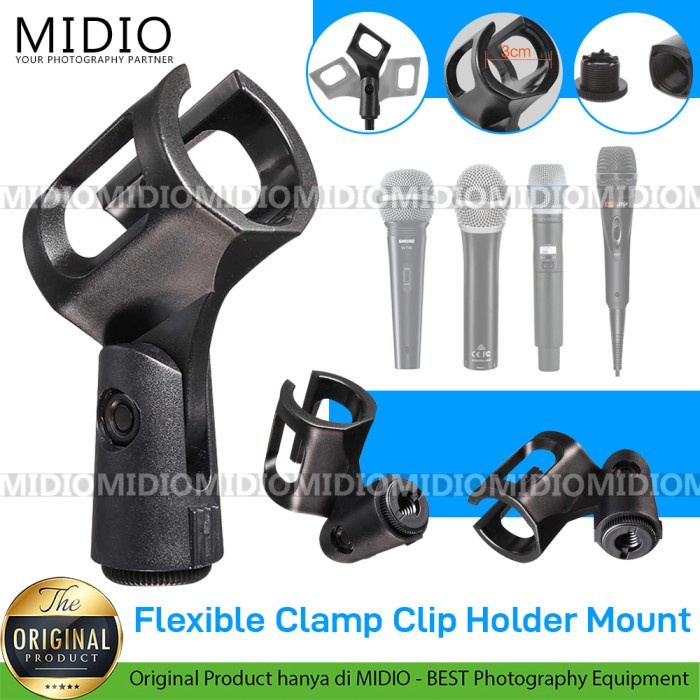 Midio Holder Mic / Klem Mic Penjepit Microphone Kecil