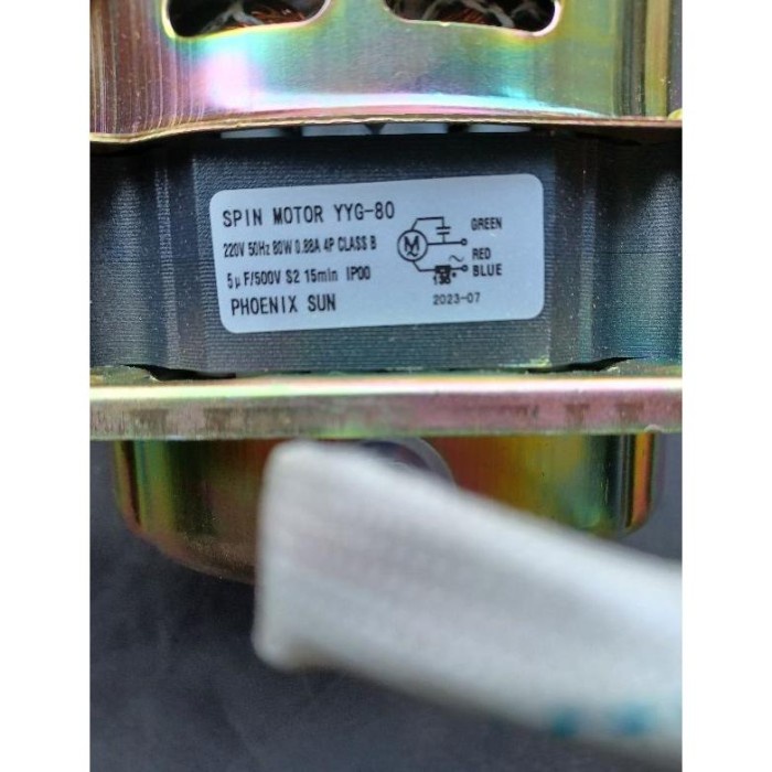 Dinamo spin motor spin mesin cuci polytron 2 tabung YYG-80