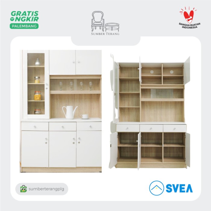 Kiten Cabinet Lemari Dapur Rak Piring nimalis Rak Dapur Atas Bawah Bisa SPK-