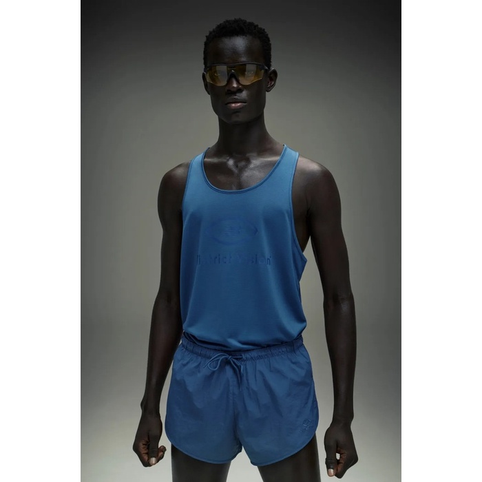District Vision New Balance DV + NB Singlet Vintage Blue running top