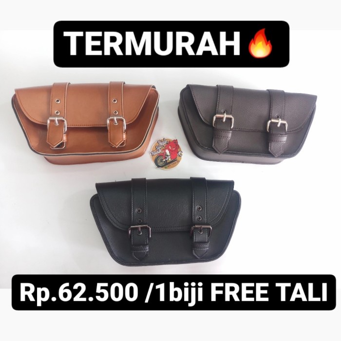 tas samping sidebag side bag motor klasik custom honda c70 streetcub
