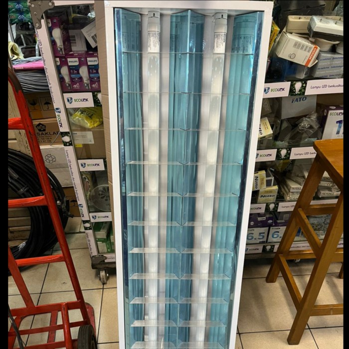 Set Kap RM Lampu Neon LED 2X36 Full set LED 18 watt panjang 120cm