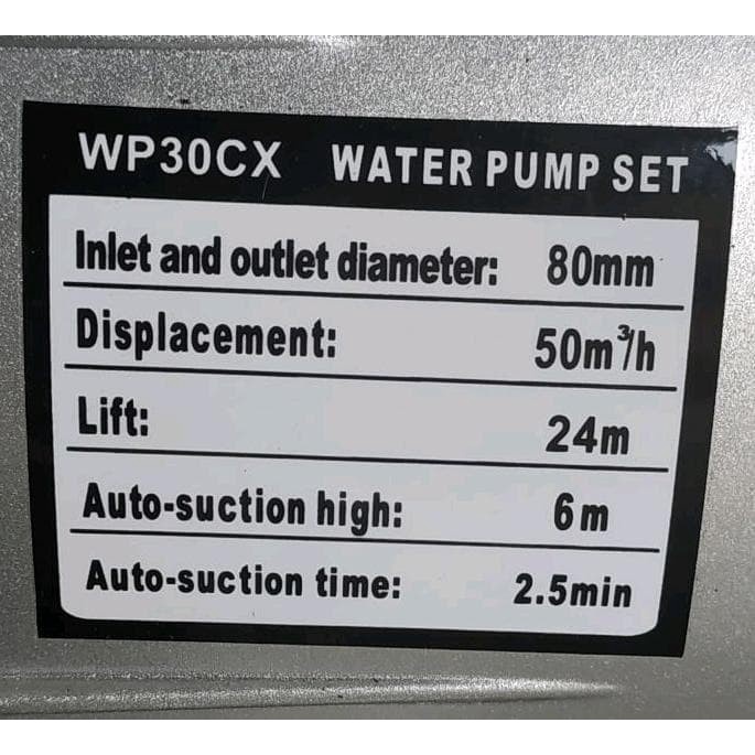 Mesin Water Pump Alkon Pompa Sedot Air Sawah 3" in dim General CX200