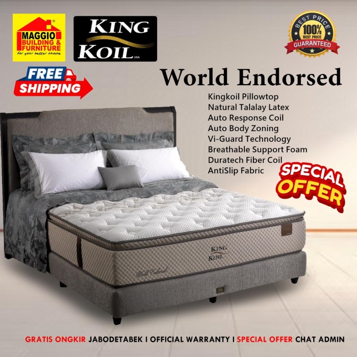 Ready Stok" Kasur King Koil World Endorsed - King Koil Springbed