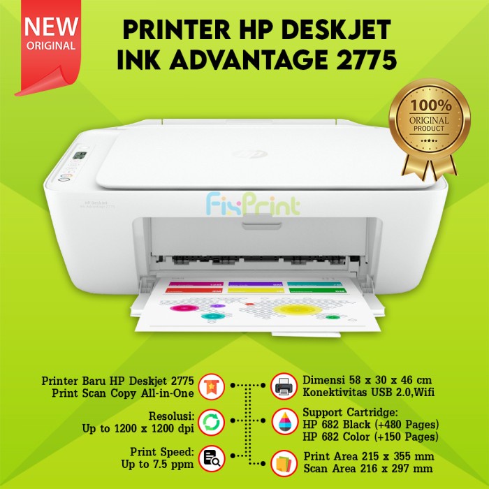 Printer HP DESKJET INK ADVANTAGE 2775 2776 2875 WIRELESS