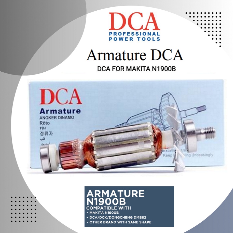HJK Armature N1900B DCA Angker Dinamo Mesin Planner Makita 1900 DCA Rotor Jantung Serut Kayu 1900 /