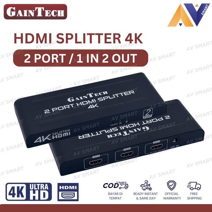 Termurah Gaintech Hdmi Splitter 2 Port / 4 Port / 8 Port