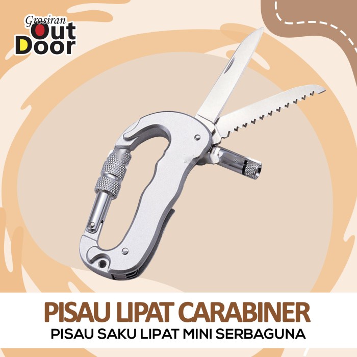 Eiger Aoki - Karabiner Pisau Lipat Multifungsi Carabiner Survival Tool - Crb1