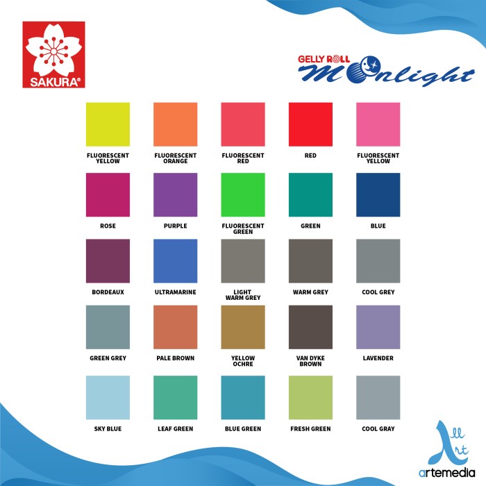 

Pulpen Warna Sakura Gelly Roll Moonlight Color Set Gel Pen Bolpen