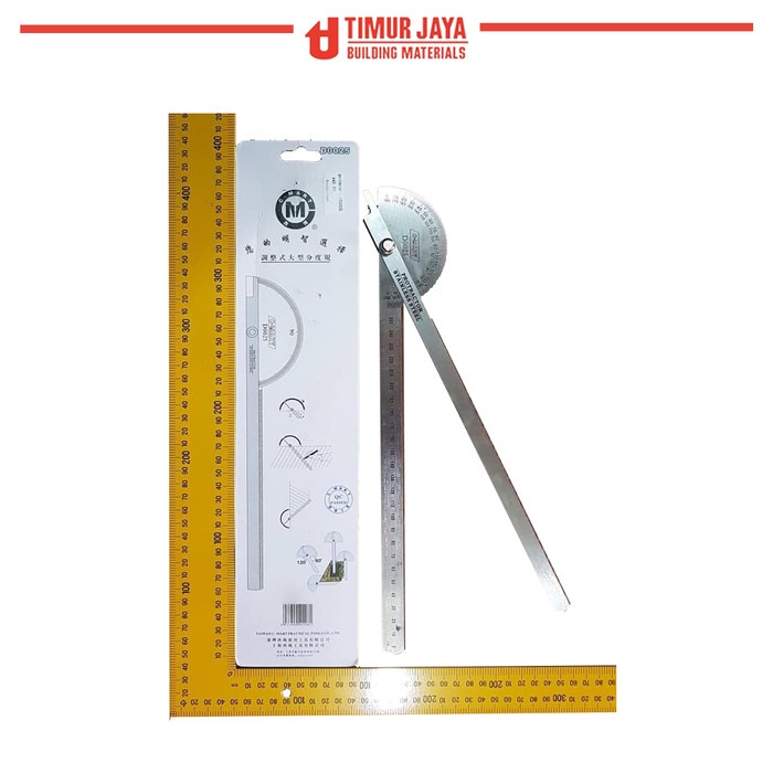 

Penggaris Protractor Stainless Busur Derajat 25 Cm Half Round Cmart