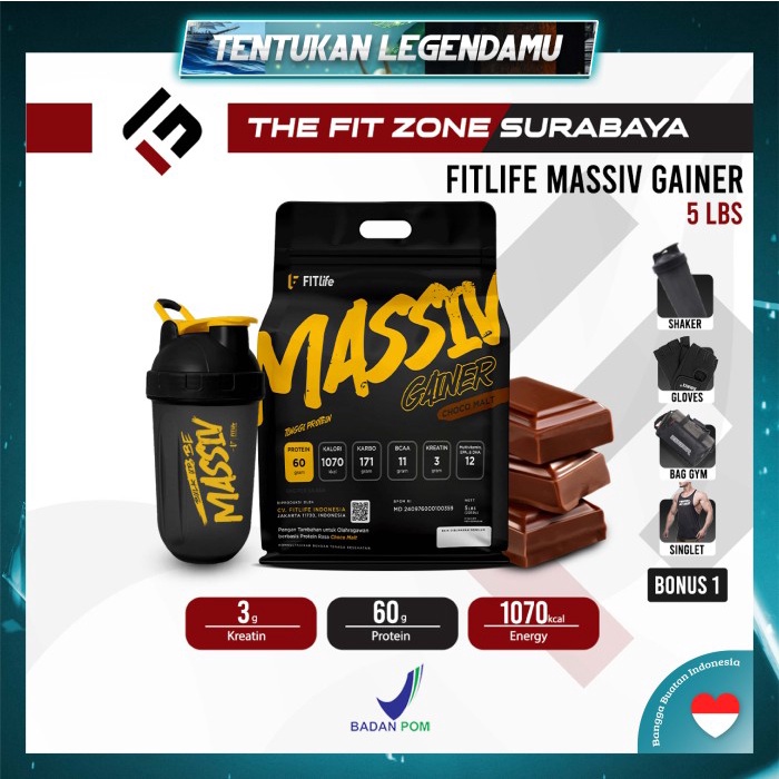 Fitlife Massiv Gainer 5 Lbs (MPro Upgraded)