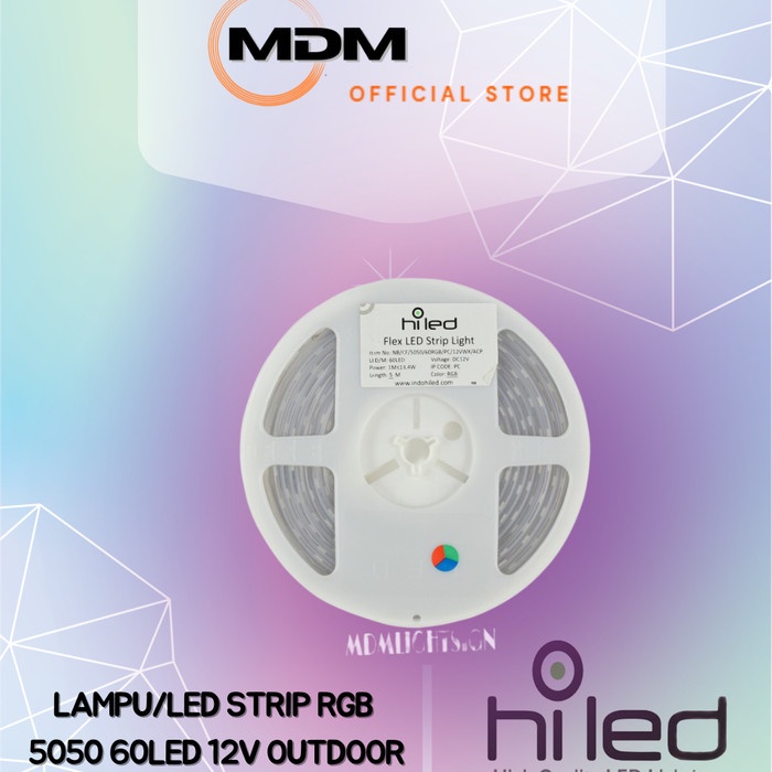 Lampu/LED Strip RGB Hiled 5050 60LED 12V(outdoor)