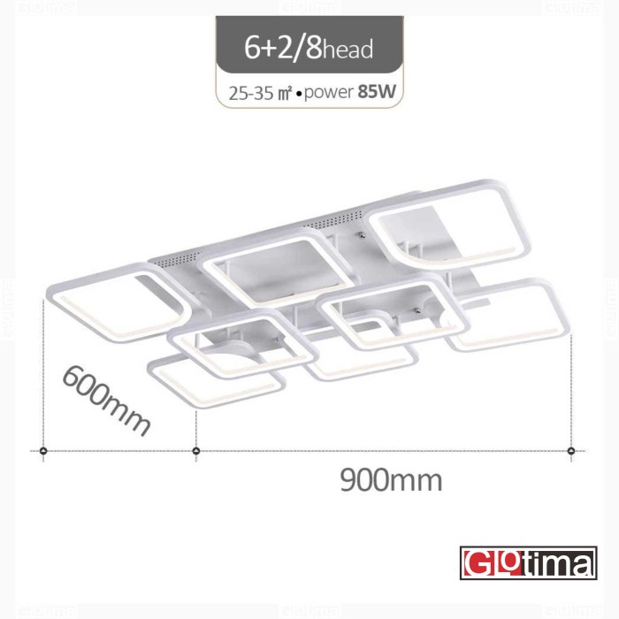 Lampu Plafon Plafond Gantung Hias LED Modern Ceiling Lamp Light 8