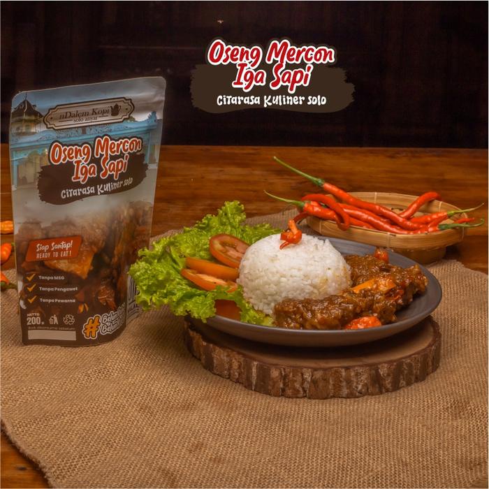 

terbaru !!! oseng mercon iga sapi 200 gram food meat daging tanpa pengawet & pewarna - ndalem kopi