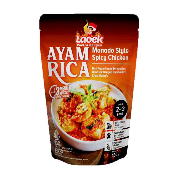 

terbaru !!! paket puas pake banget a ( 3 lauk ayam rica, ayam balado, cemon + 1 tasty tos ayam