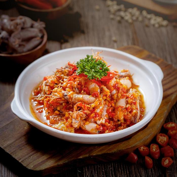 

terbaru !!! {paket exclusive #8} rendang ikan tuna / oseng mercon / ayam rica / sambal baby cumi /