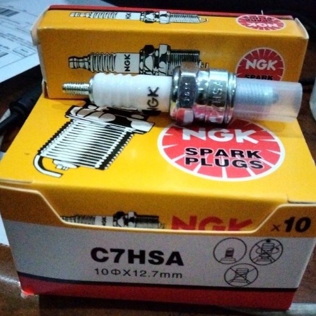 Busi NGK C7HSA Busi Motor Revo Supra Yamaha Jupitar Mio Vega R Busi Suzuki Shogun  Busi Sepeda Motor