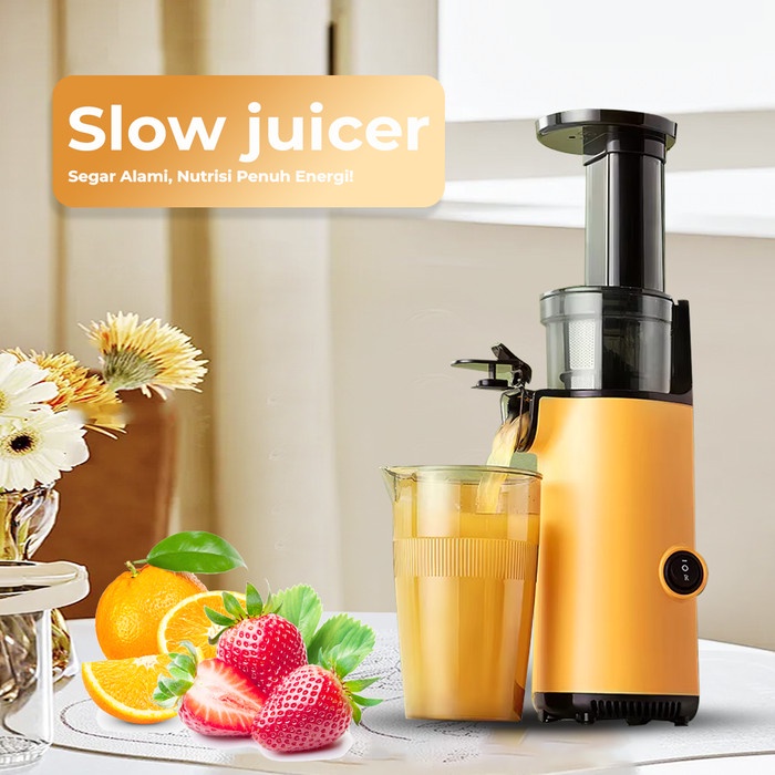 Slow Juicer Elektrik Alat Pemeras Jeruk Listrik Stainless Bergaransi
