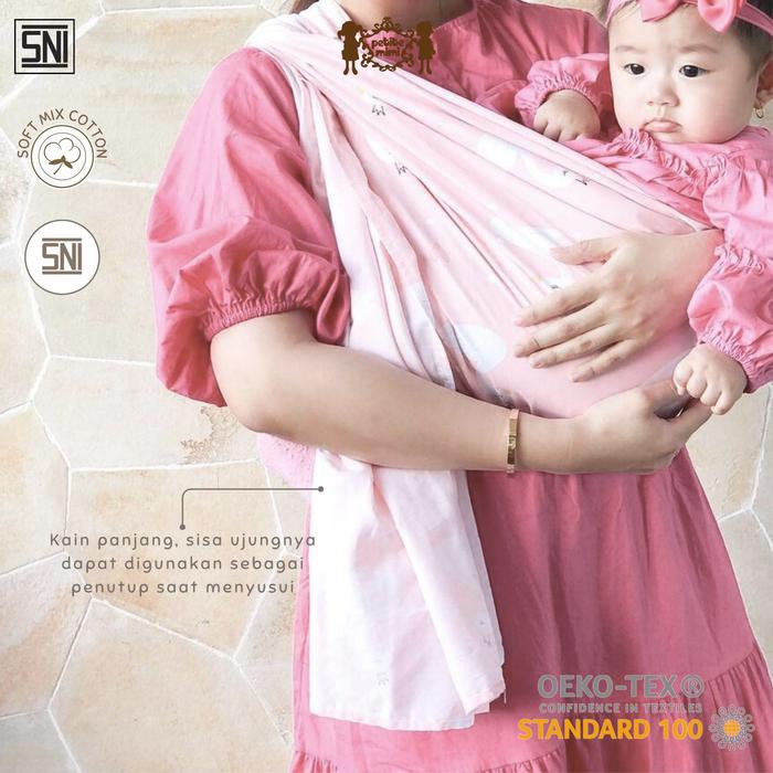 Gendongan Kain Petite Cukin Kter Lucu untuk Bayi Bahan Katun Halus