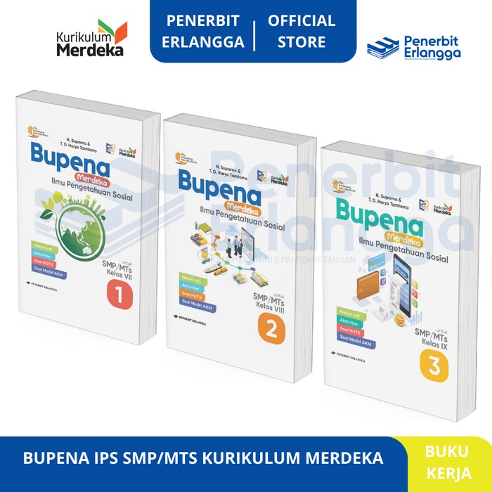 

SALE !!! [ERLANGGA OFFICIAL] BUPENA IPS SMP/MTS KELAS 7 8 9 KURIKULUM MERDEKA READYY
