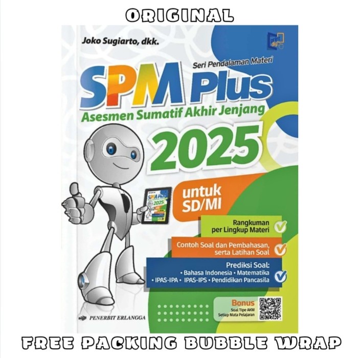 

SALE !!! BUKU SPM PLUS 2025 UNTUK SD/MI PENERBIT ERLANGGA - BUKU SOAL ASESMEN SUMATIF ORIGINAL