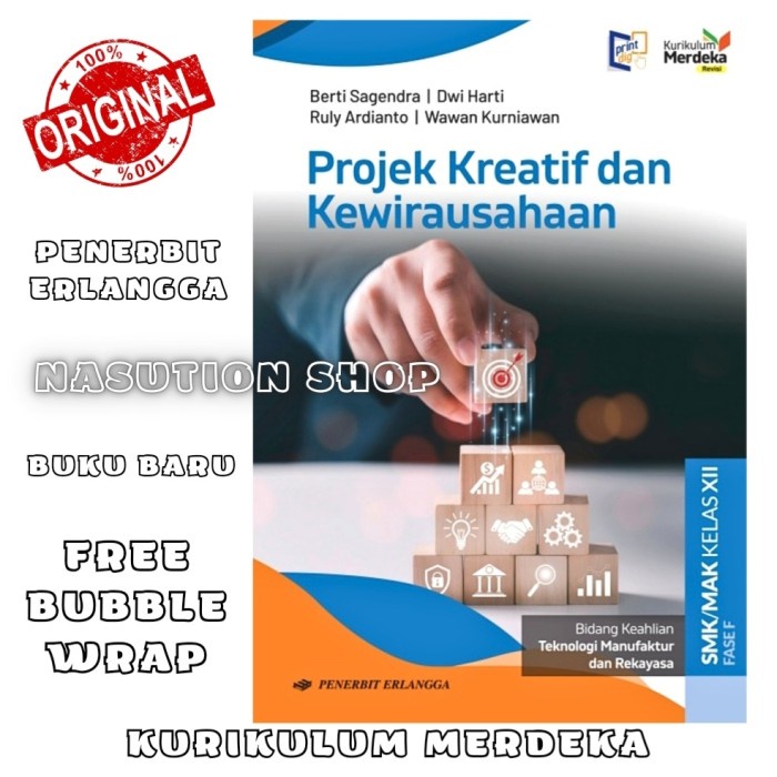

SALE !!! BUKU PROJEK KREATIF DAN KEWIRAUSAHAAN KELAS 3 / XII 12 SMK ERLANGGA KURIKULUM MERDEKA KM