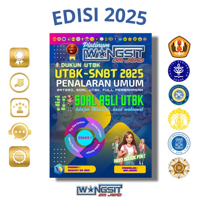 

SALE !!! BUKU WANGSIT OM JERO UTBK SNBT 2025 PAKET PLATINUM (PENALARAN UMUM, PENALARAN MATEMATIKA &