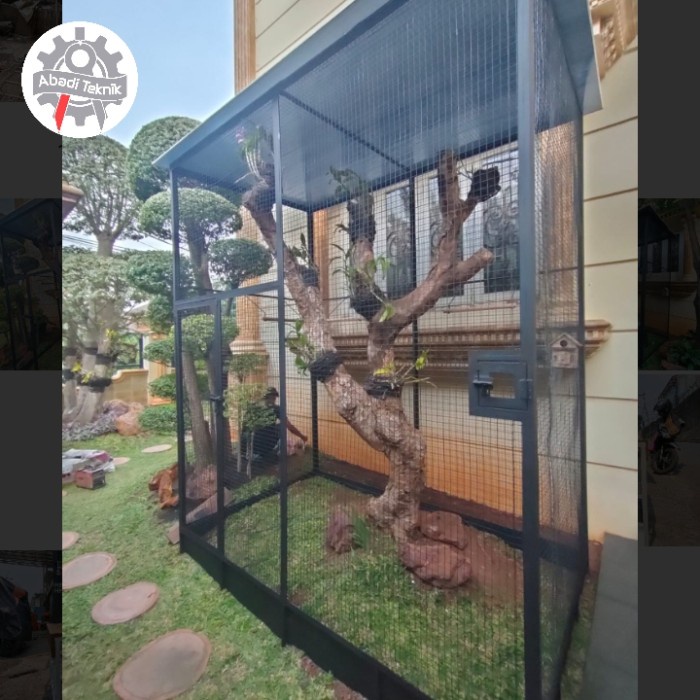 Kandang Burung Aviary Kotak Super Besar Full Besi Galvanis Anti Karat DiskonJual MurahHarga