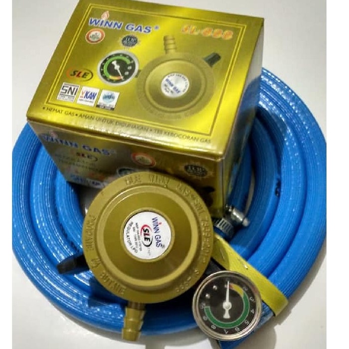 Regulator Matic ZHELGAZ WINN GAS 888 GOLD Selang Gas LPG 700 PSI Kode 839