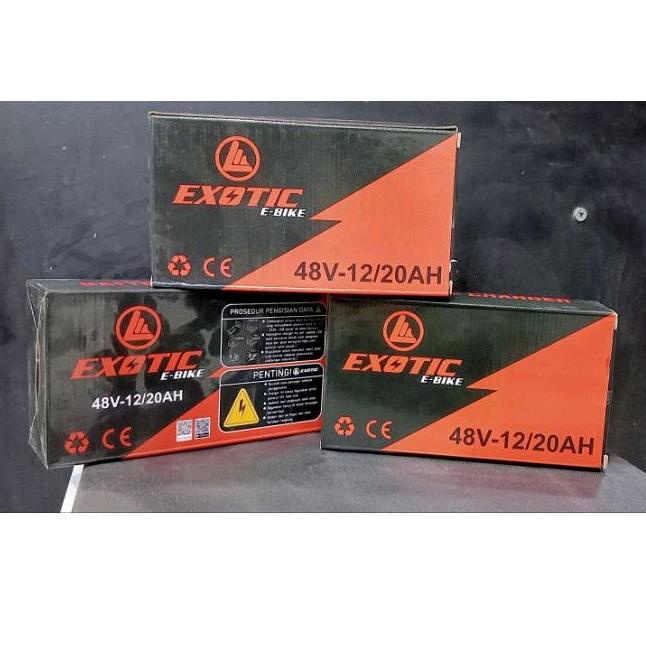 48Volt12/20Ah Original Exotic Alat Cas Batre Sepeda Listrik 100%Asli