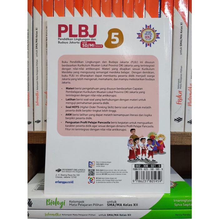 

SALE !!! BUKU PLBJ PENDIDIKAN LINGKUNGAN DAN BUDAYA JAKARTA KELAS 5 SD KURIKULUM MERDEKA ERLANGGA