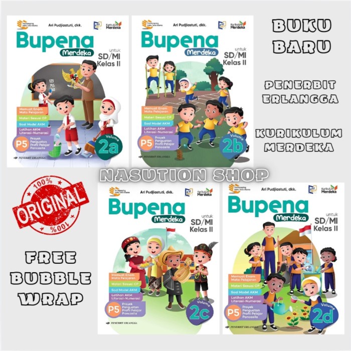 

SALE !!! BUKU BUPENA VOLUME 2A 2B 2C 2D KELAS 2 SD ERLANGGA KURIKULUM MERDEKA READYY