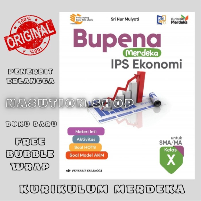 

SALE !!! BUKU BUPENA IPS EKONOMI KELAS 1 / X 10 SMA ERLANGGA KURIKULUM MERDEKA READYY