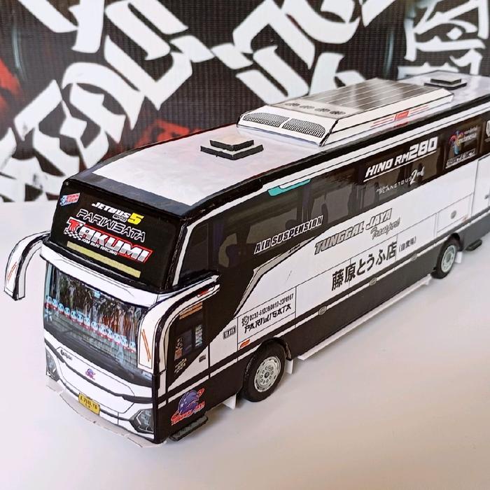 terbaru  miniatur bus takumi jb5 tunggal jaya transport set hadiah lampu ban toy mainan basuri