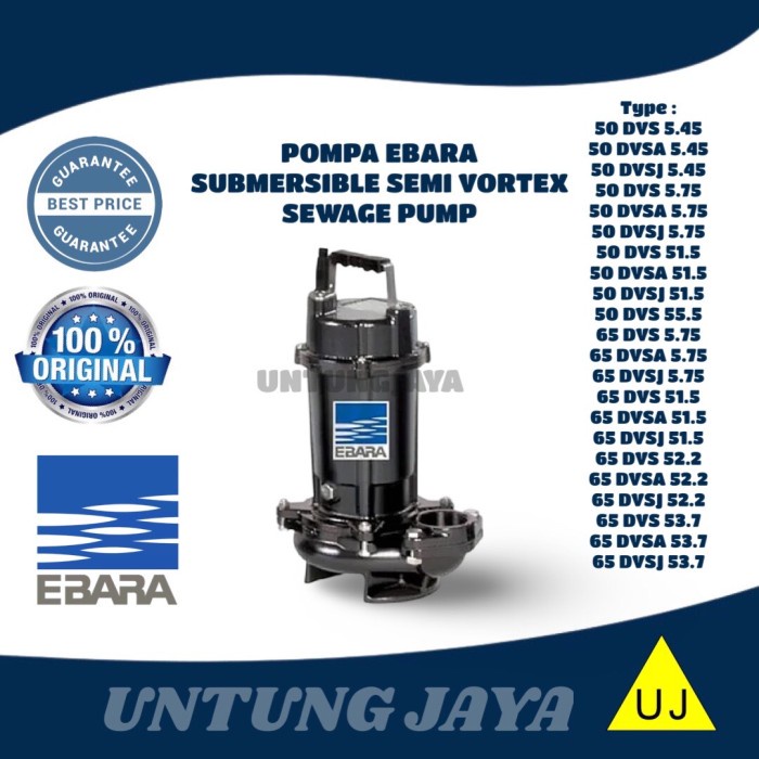 POMPA EBARA 50 DVSA 5.45 0,45KW 1 PHASE / POMPA CELUP EBARA 50 DVSA / POMPA EBARA SUBMERSIBLE SE