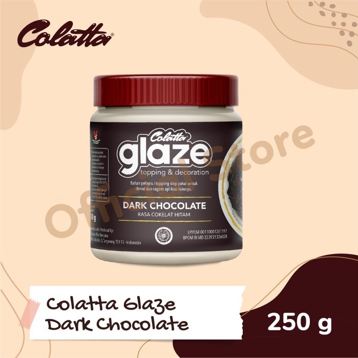

Ready Stok" Colatta Glaze Dark Chocolate 250Gr