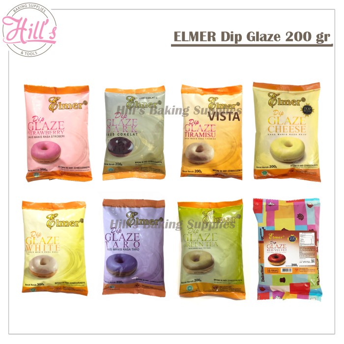

Ready Stok" Elmer Dip Glaze 200 Gr / Topping Donut / Selai Donat