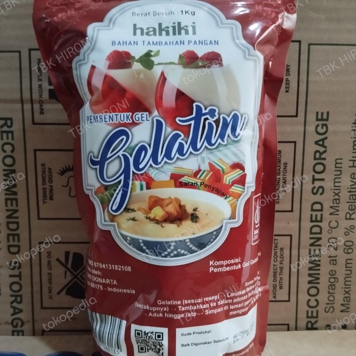

Ready Stok" Gelatin Bubuk Hakiki 1Kg