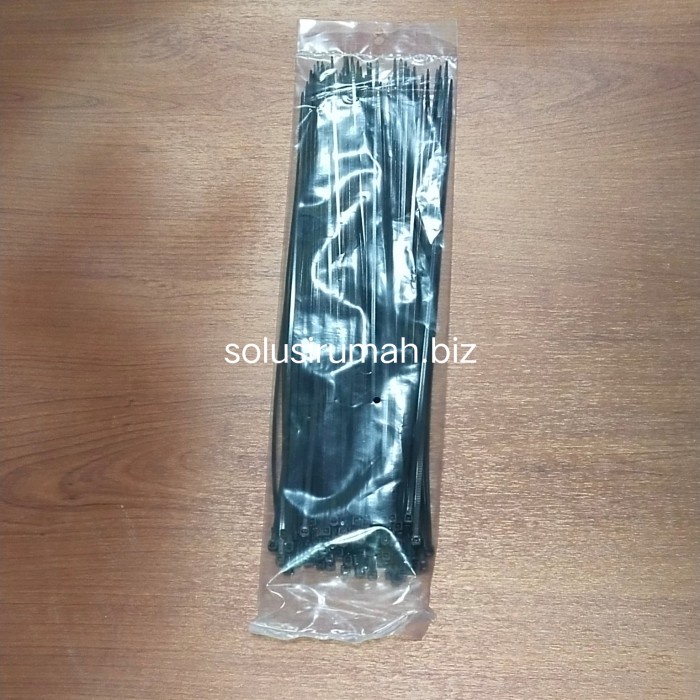 

:::::::] KABEL TIE 30CM 300MM hitam PAK CABLE TIES PENGIKAT DASI 100BJ 30 CM