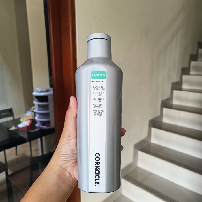 Starbucks X Corkcicle Silver Glossy Prismatic Tumbler Ready
