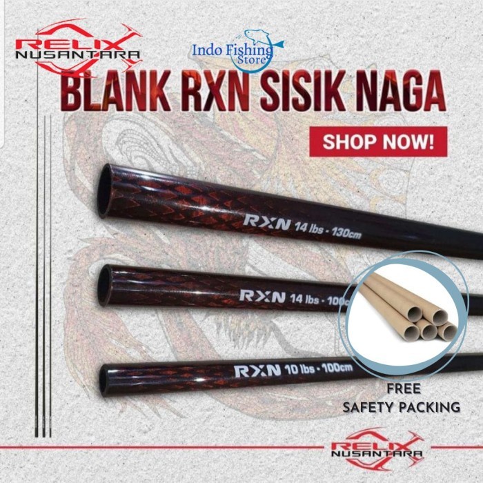 MURAH Blank Joran Pancing SISIK NAGA RELIX NUSANTARA Carbon Hollow Bolong