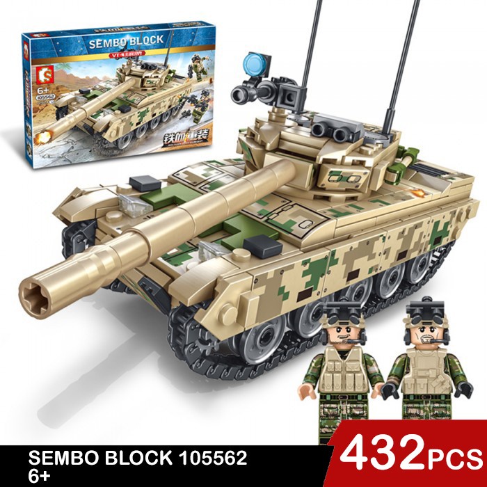 Product Laris Sembo Block Army Swat Tank Tentara 432Pcs - Sembo 105562 105563