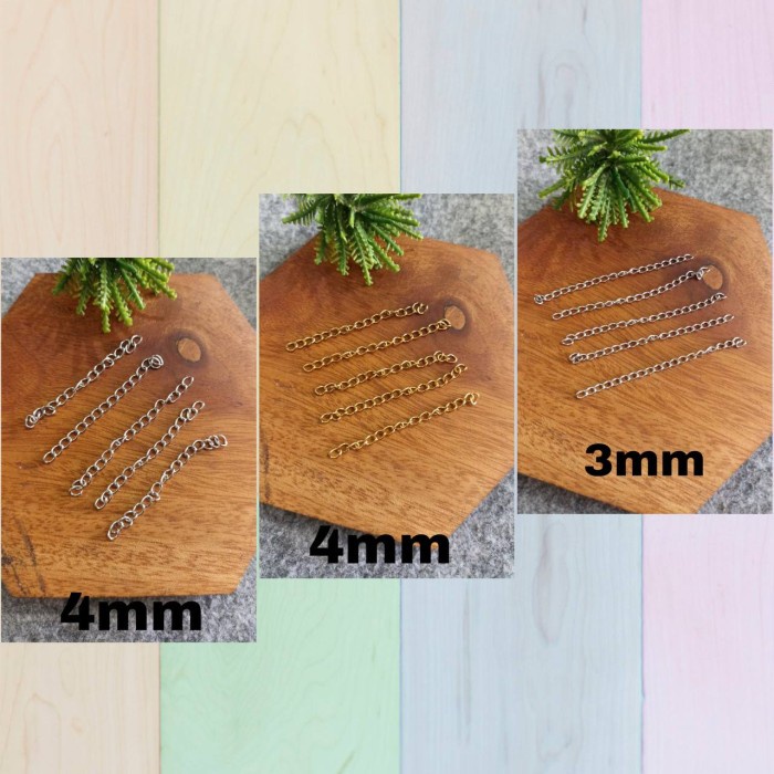 

!!!!!!] RANTAI EXTENDER STAINLESS 3MM DAN 4MM PANJANG 50MM
