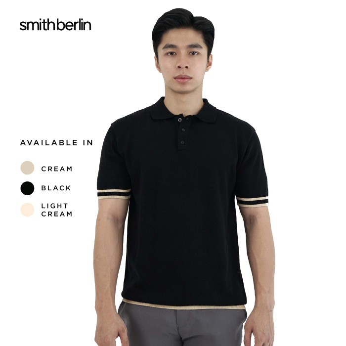 Kaos Polo Knit Pria Smith Berlin Kevan Slim Fit