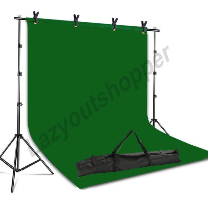 Paket Tiang Background Untuk Alas Foto Green Screen Greenscreen